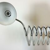 Grey industrial scissor wall lamp from erpe, 1960s