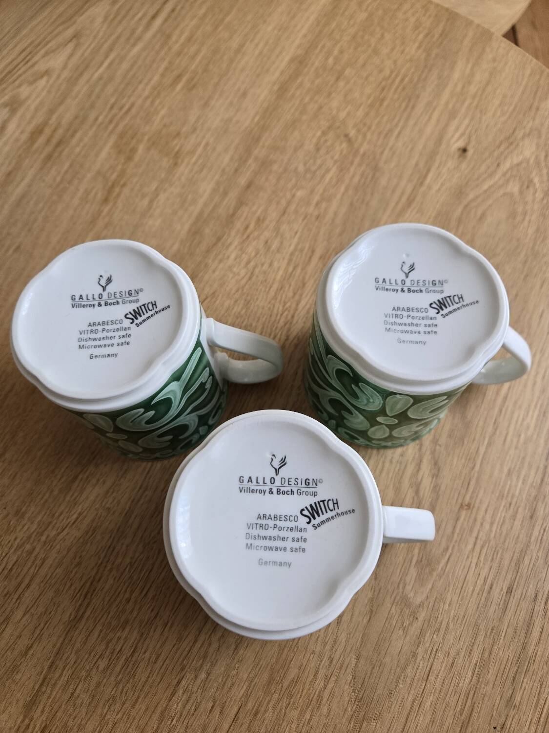 3 mugs arabesco de Gallo Design Villeroy et Boch