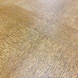 Round solid oak dining table