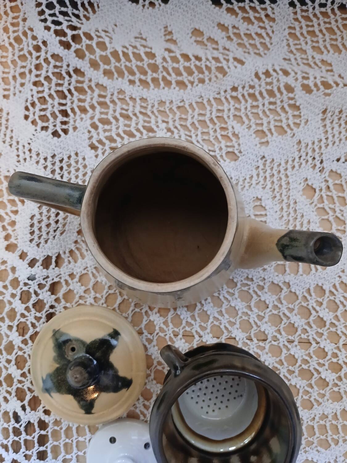 Antique stoneware coffee pot/teapot