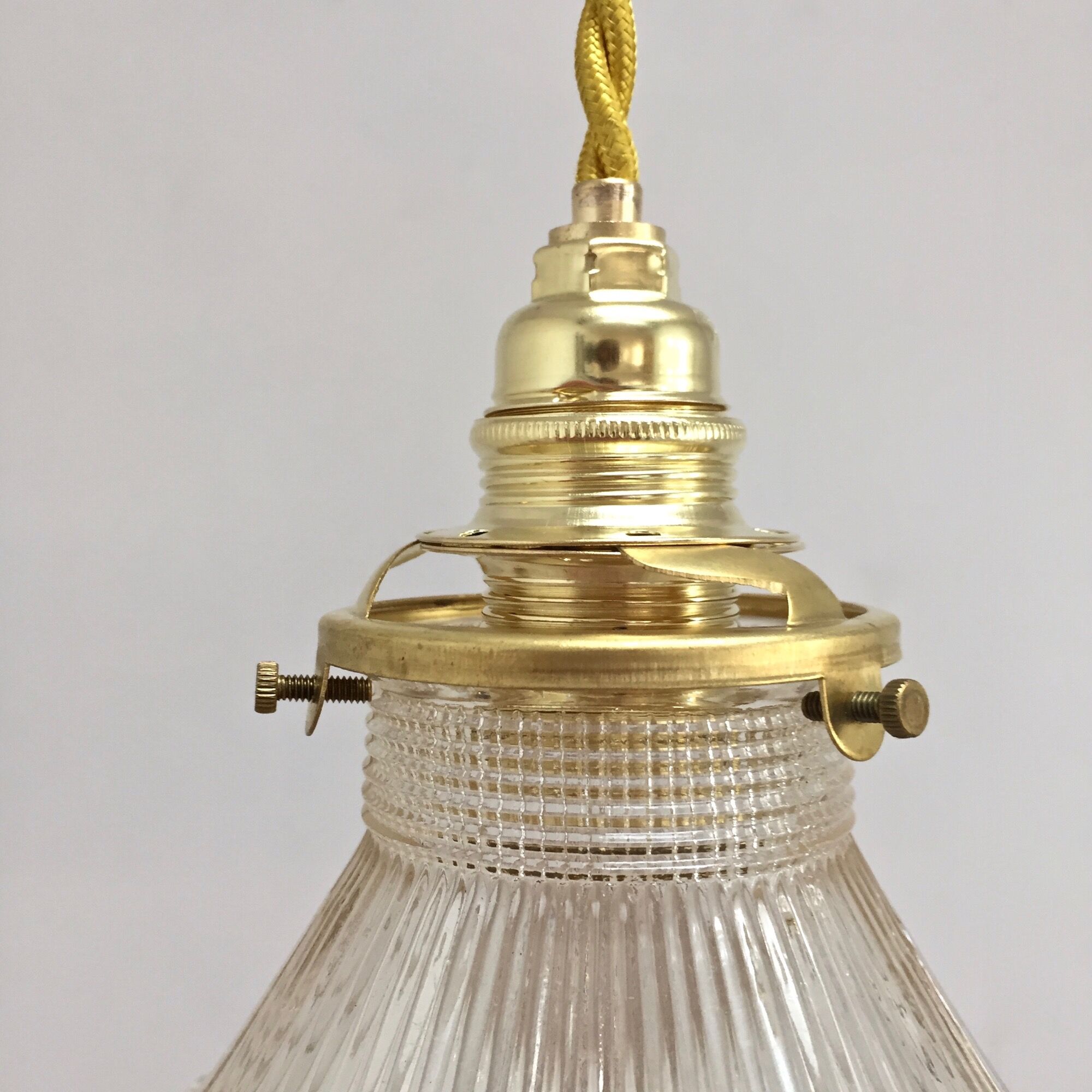 Lot of 3 Holophane tulip suspensions