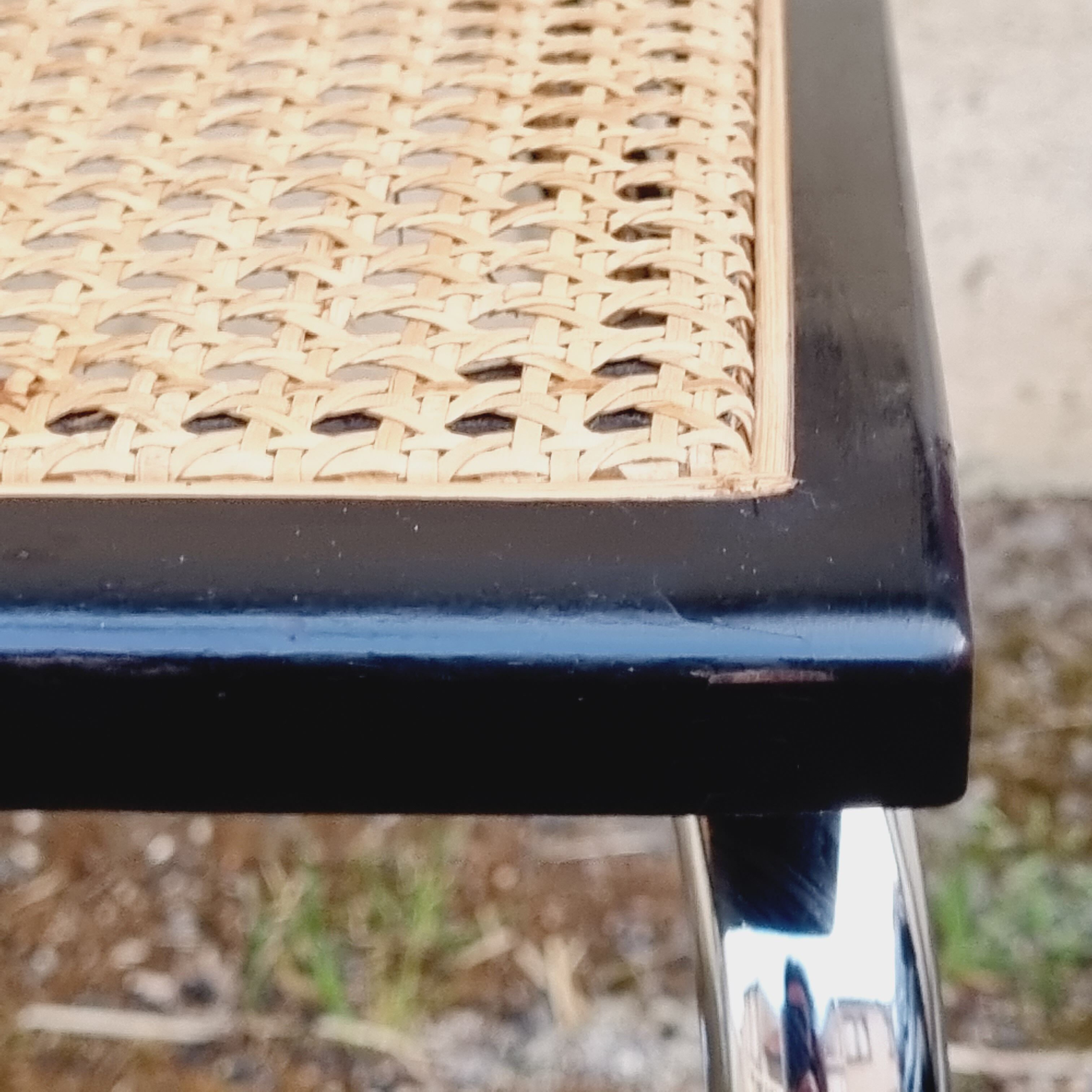 Armchair Cesca B64 black and wicker