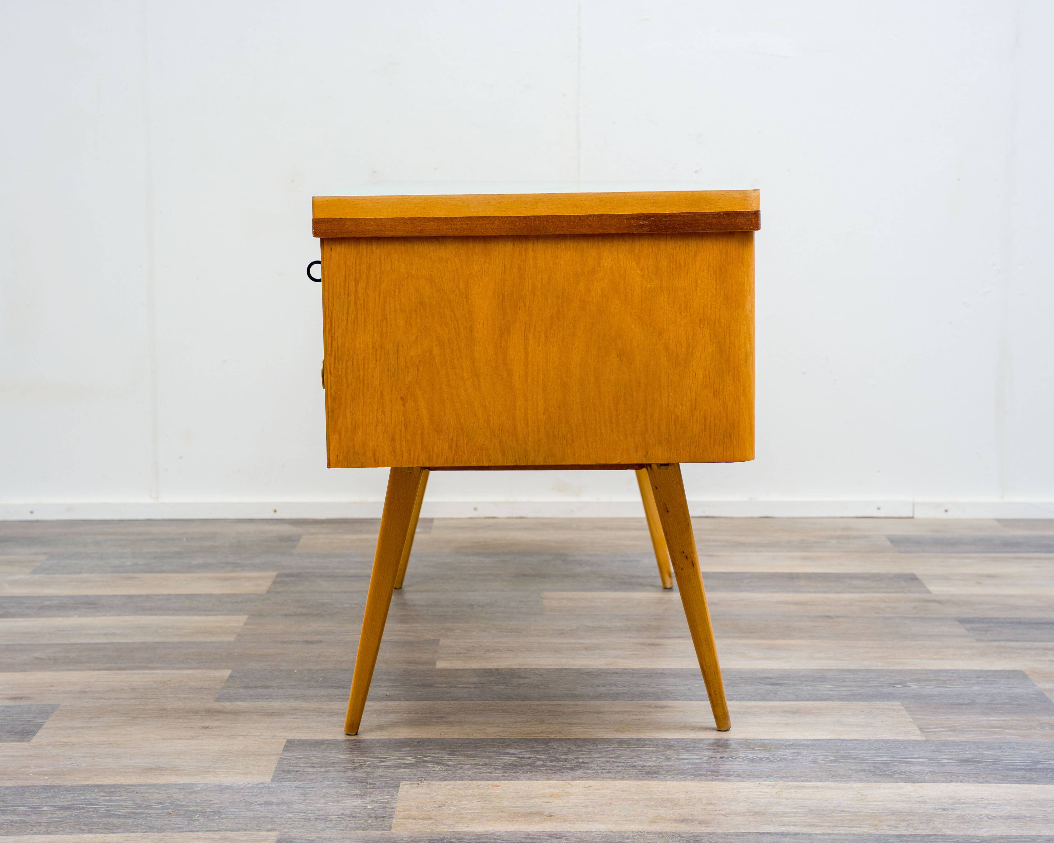 1950s desk, beech/resopal. Manufacturer: Ekawerk