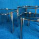 Set of 3 vintage nesting tables 1970 hollywood regency gold metal
