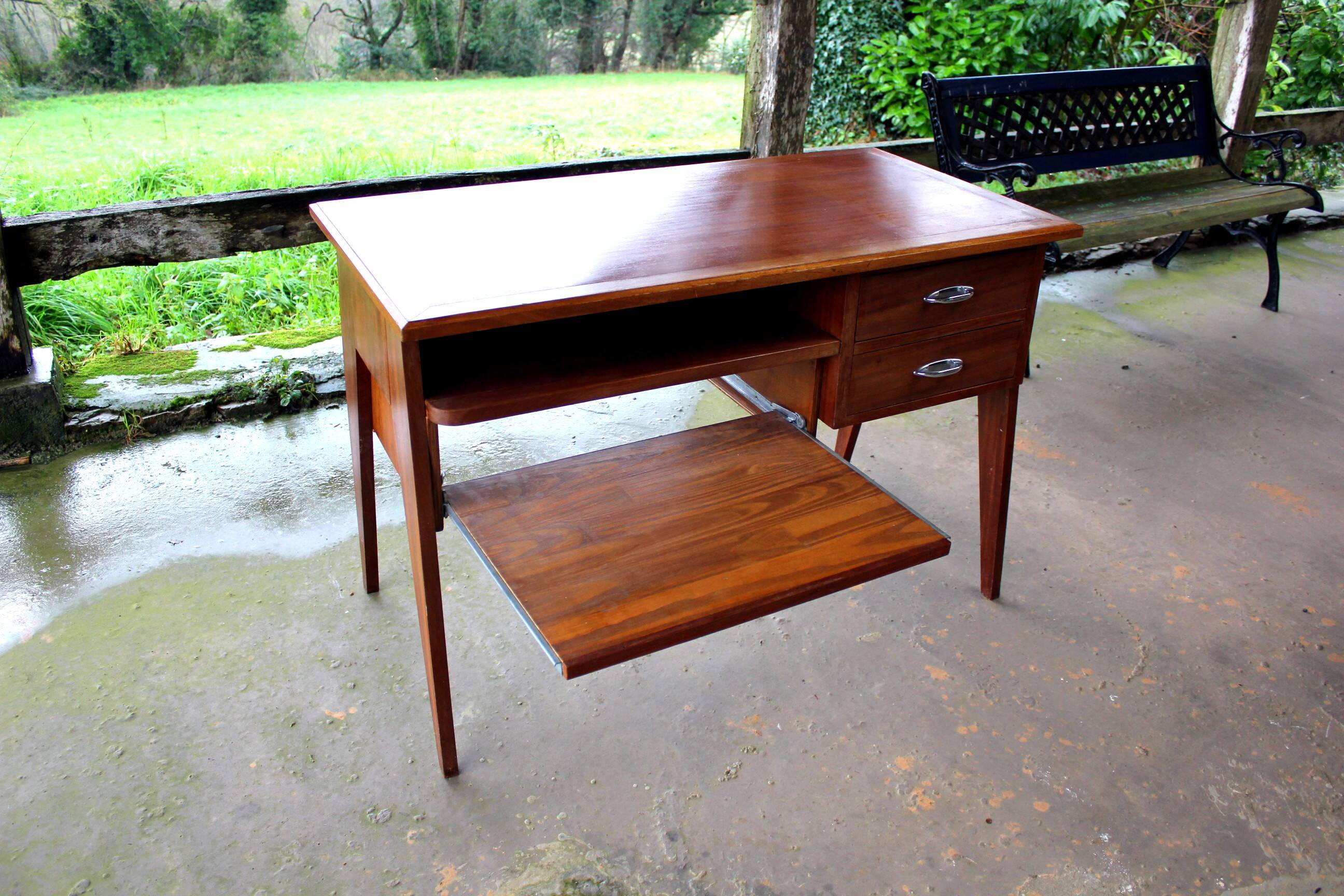 Scandinavian teak desk from the 60s, vintage design