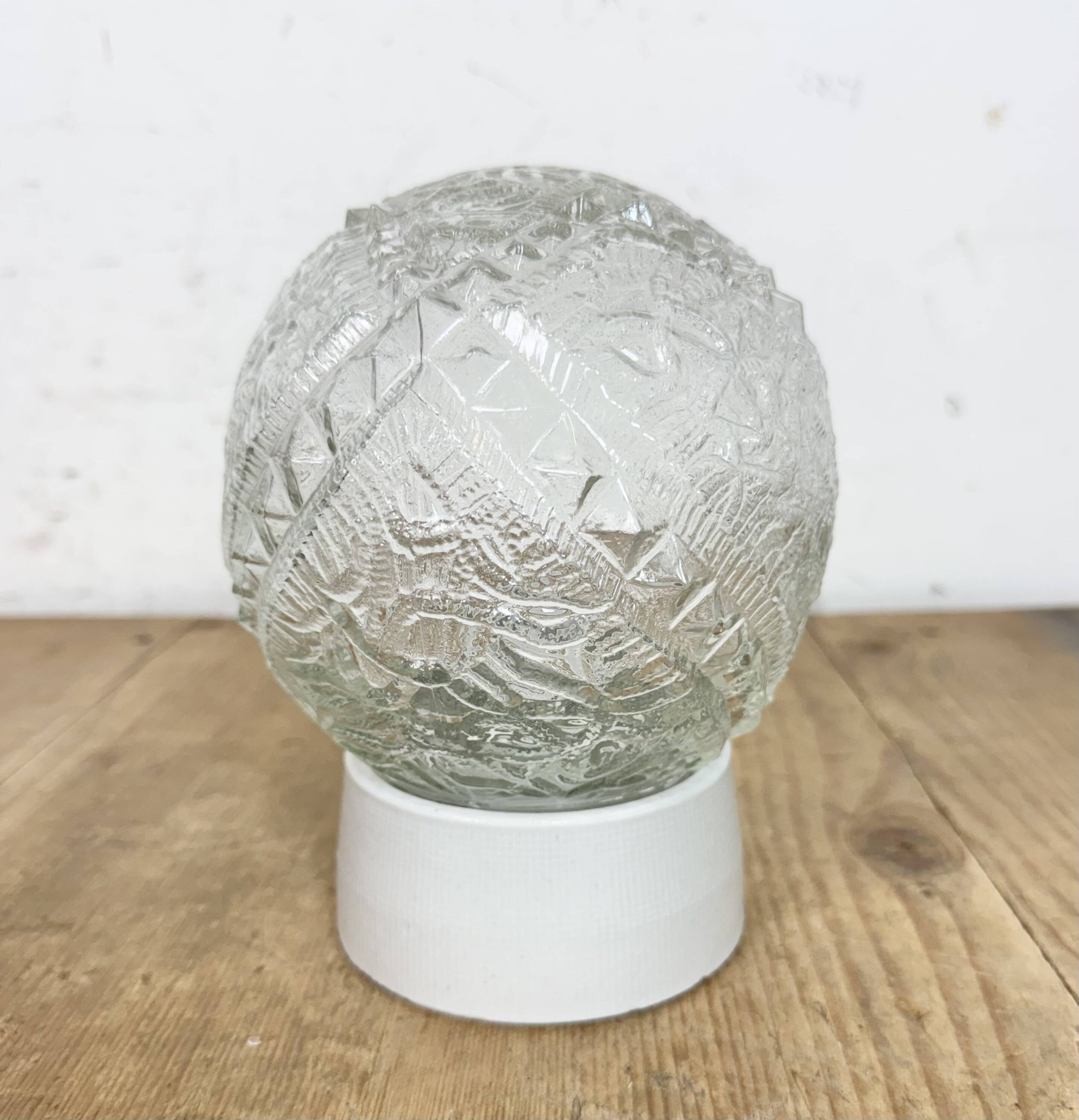Vintage White Porcelain Ceiling Light, 1970s