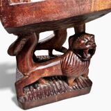 Pair of carved African armchairs