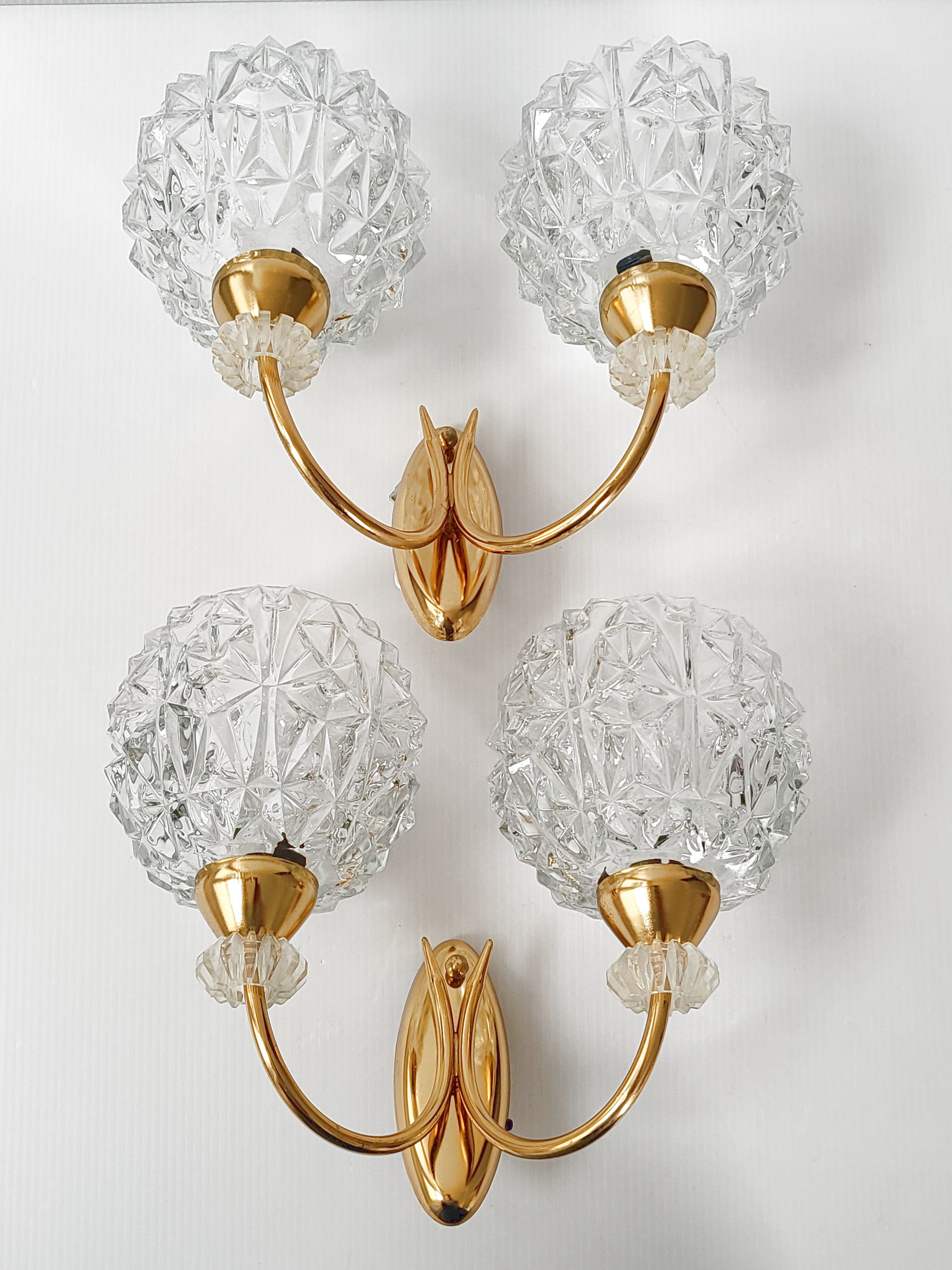 Pair of vintage 1950 wall lamps