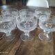 Lot de 6 coupes à champagne en cristal ciselé ancien petite contenance