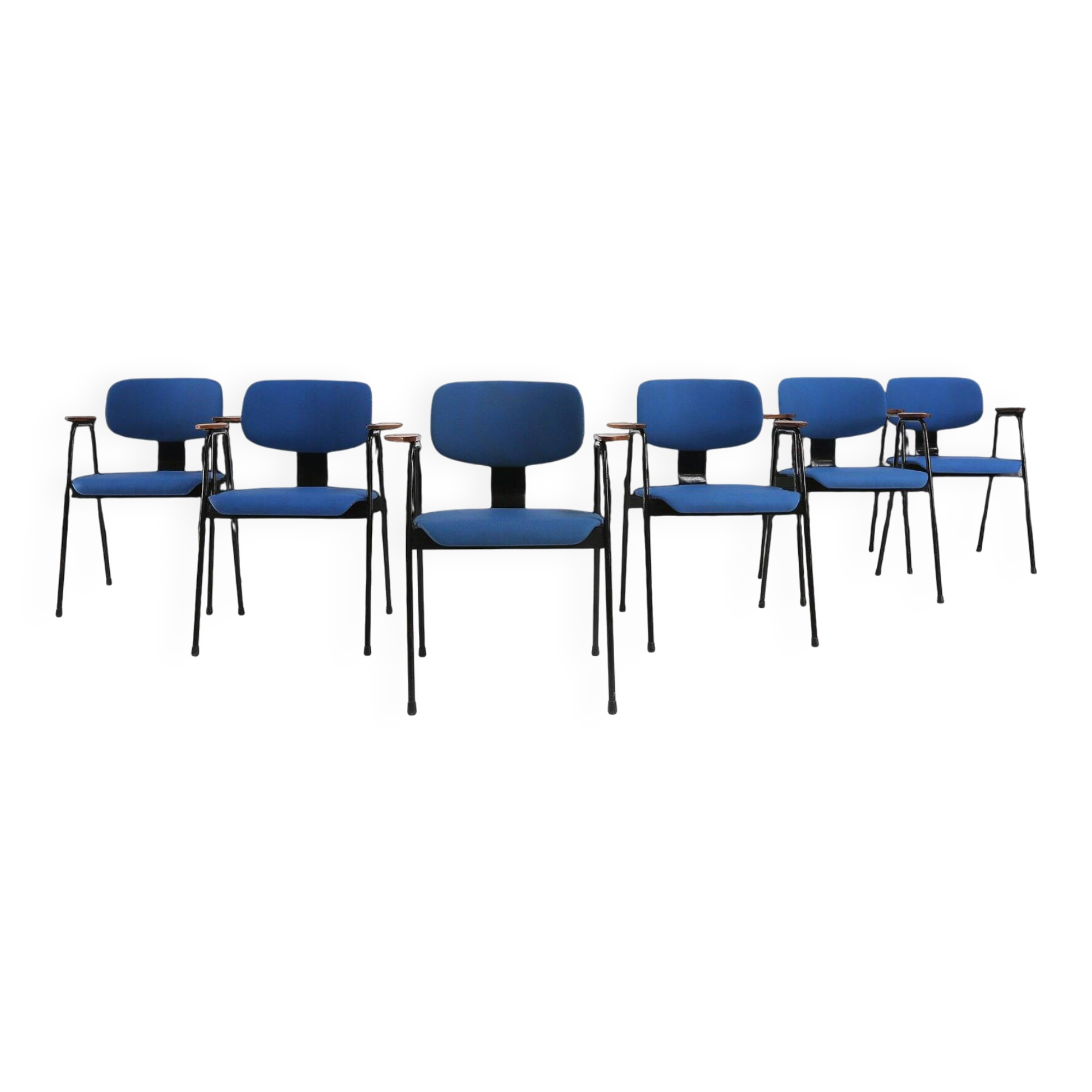 Set of 6 Dining Chairs by Willy Van Der Meeren for Tubax, Belgium, 1950s