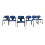 Set of 6 Dining Chairs by Willy Van Der Meeren for Tubax, Belgium, 1950s