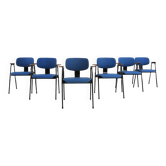 Set of 6 Dining Chairs by Willy Van Der Meeren for Tubax, Belgium, 1950s