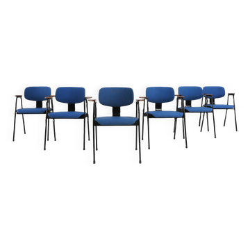 Set of 6 Dining Chairs by Willy Van Der Meeren for Tubax, Belgium, 1950s