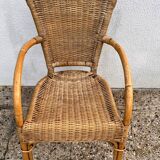 Set of 4 bamboo chairs