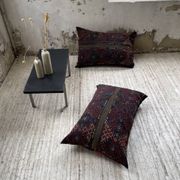 Pair of vintage XXL Kilim cushions