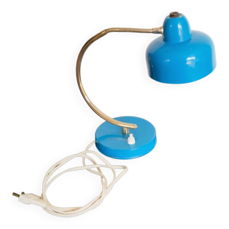 Blue and gold cocotte lamp, to table, flexible