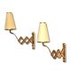 2x wall sconces brass scissors, 1930s