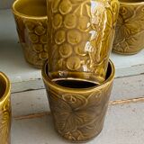 Pitcher and cups Sarreguemines