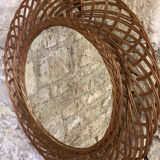 Miroir en rotin