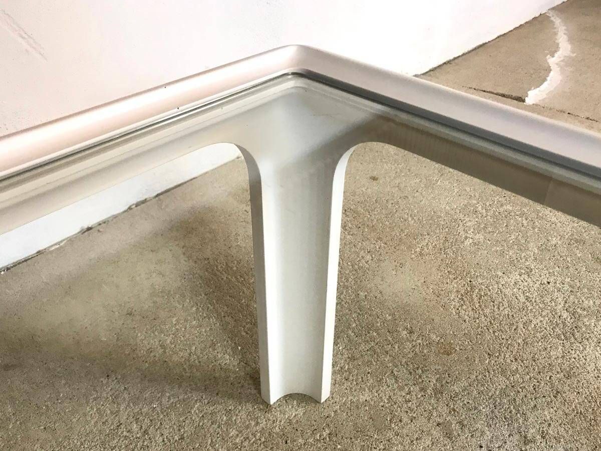 Coffee table with glass top by Peter Ghyczy for Horn Collection, 1960s