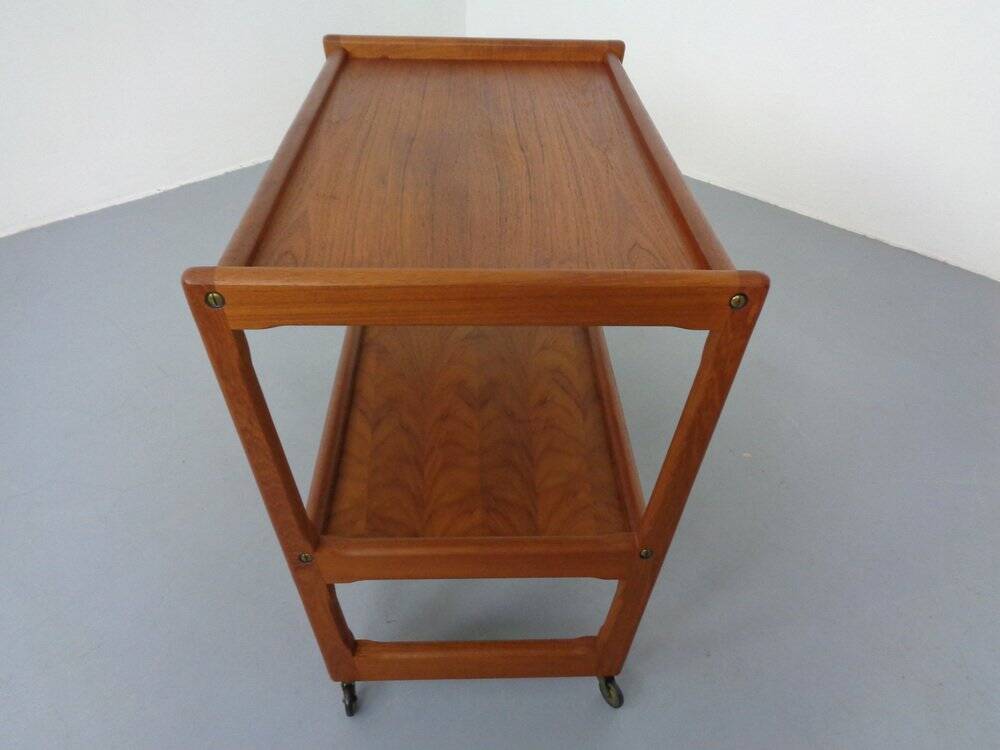 Teak Bar Cart by Holger Georg Jensen for Kubus, Denmark, 1960s
