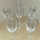 6 crystal wine glasses