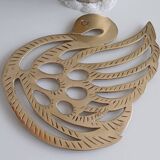 Brass swan trivet