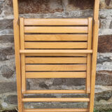 Folding chair blond wood, vintage