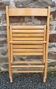 Folding chair blond wood, vintage