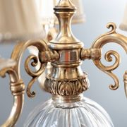 Delta Quattro 5-Light Crystal Table Lamp – Silver Finish
