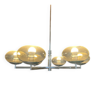 Sciolari chandelier with 6 branches in chrome.