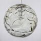 Doria leuchten glass hanging lamp , 1970s