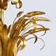 Hans Kögl XL Hollywood Regency golden wheat floral bouquet in iron, 1970s
