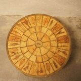 Table basse en bois et plateau en céramique Roger Capron