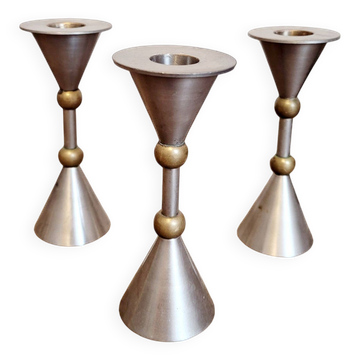 Trio de bougeoirs