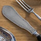 Service de couverts à Binbins Mignardises argent minerve 19e siecle manche ébène