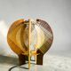 Mid century sculptural wooden table lamp