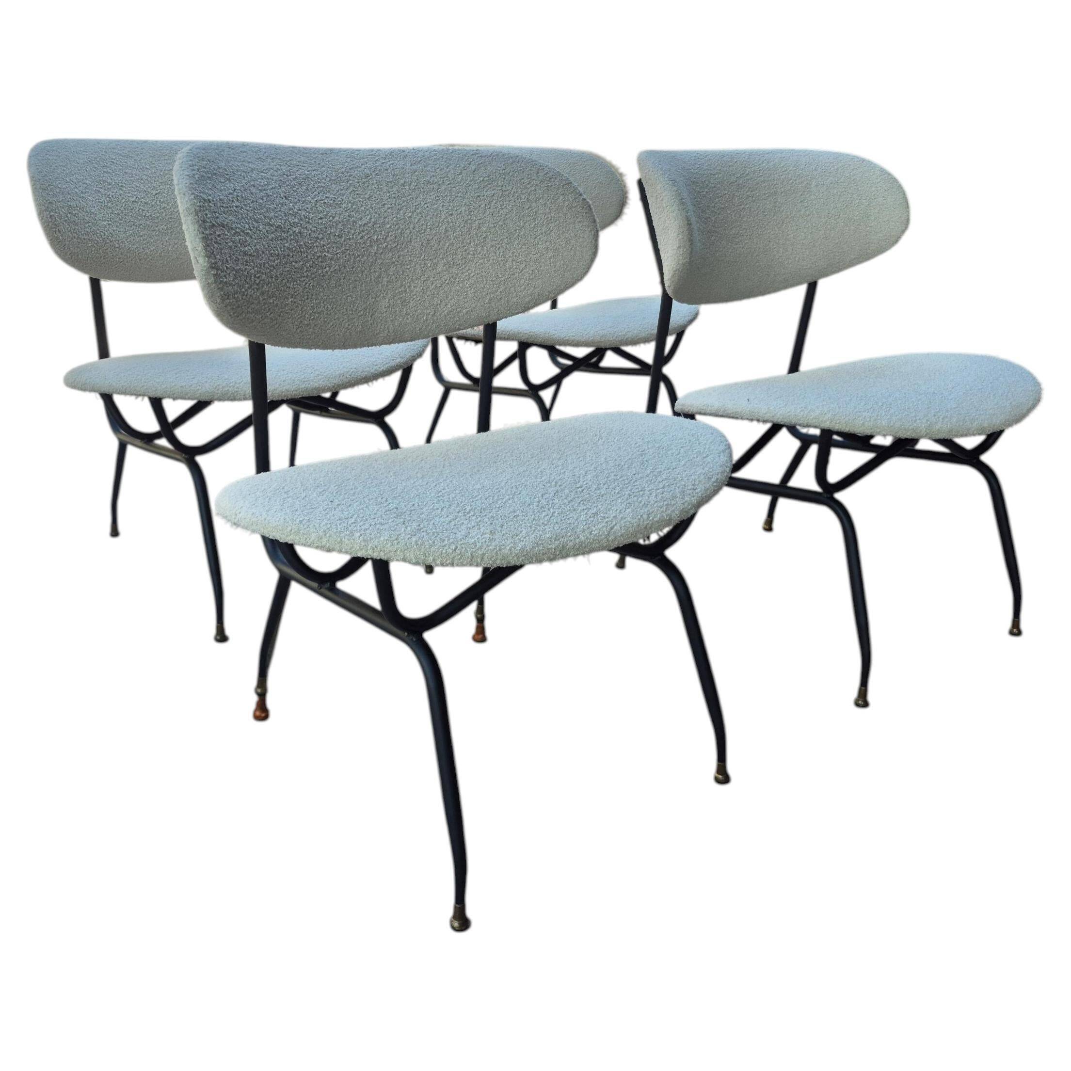 Set of 4 lounge chairs designed by Gastone Rinaldi, Italy, 1950s