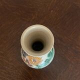 Vase soliflore Remmy fils grès décor fleurs vintage
