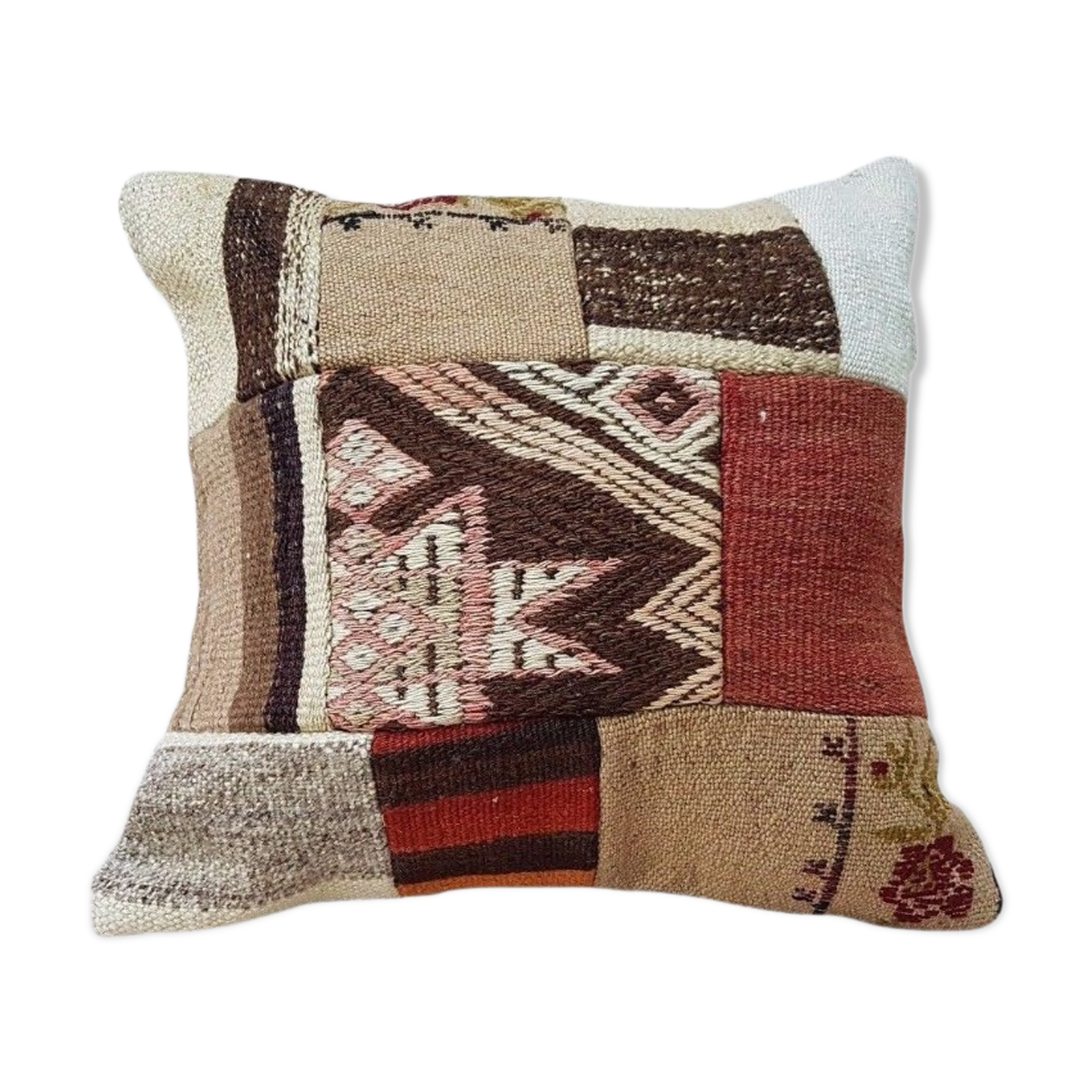 Handmade Turkish Kilim Pillow (40 x 40 Cm)