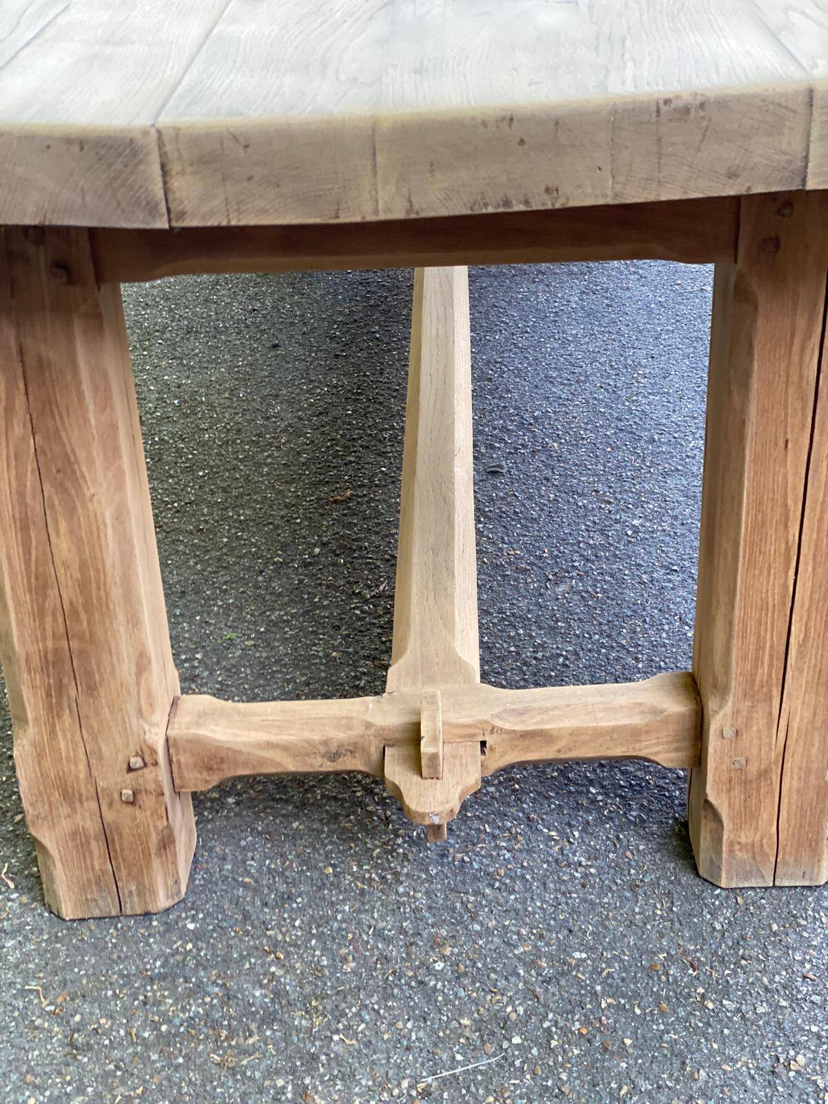 19th century solid oak farmhouse table 240cm