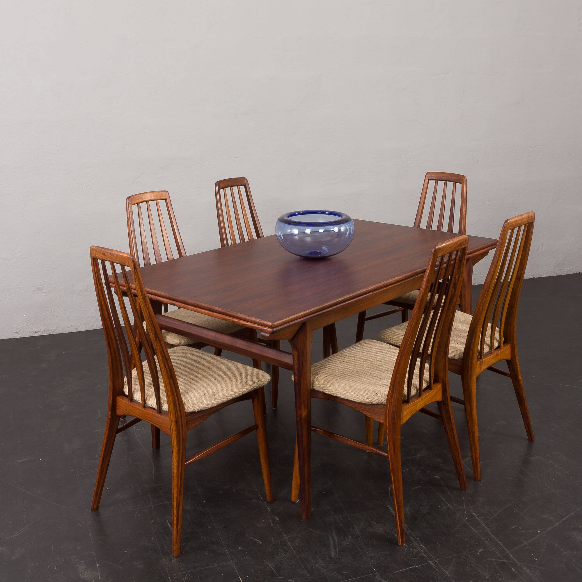 Mid-century Extendable Rosewood Dining Table, Model 10, Johannes Andersen for Hans Bech, Denmark, 19
