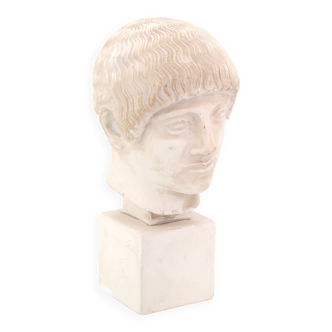 Buste d'homme en plâtre de l'Ephebe blond, années 70