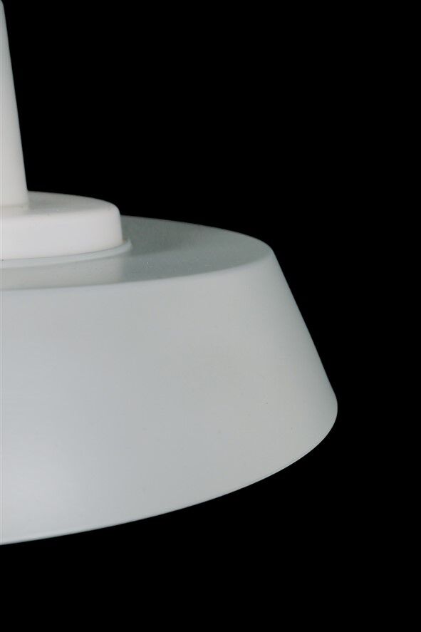 Rare Ernst Voss pendant lamp / glass / teak / aluminium / mid-century Danish modern design / 1960s