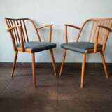 Pair of Scandinavian style armchairs, Antonin Suman, for Ton, Czech, 70s