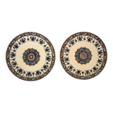 2 decorative wall plates Gien, circa 1900