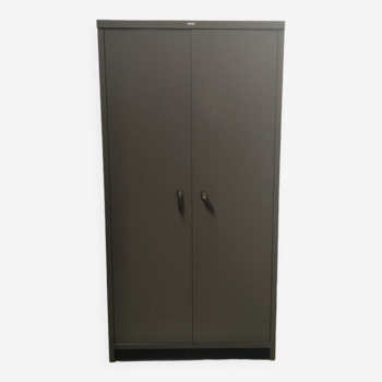 Industrial green metal cabinet