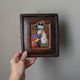 Glazed ceramic plaque of the Virgin and Child