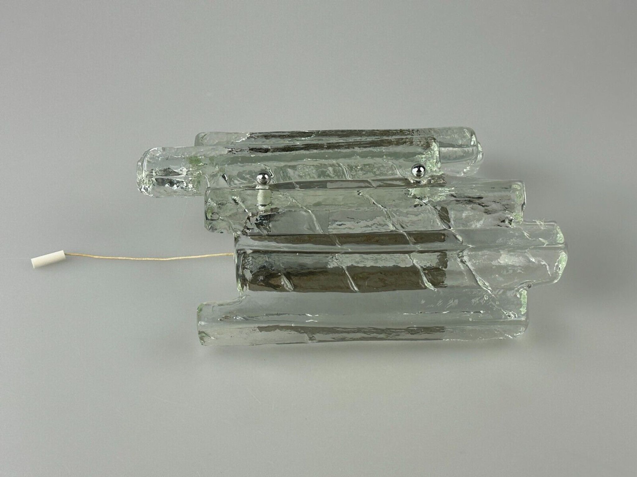 Wall lamp Wall Sconce Fischer Leuchten Germany Ice Glas Design