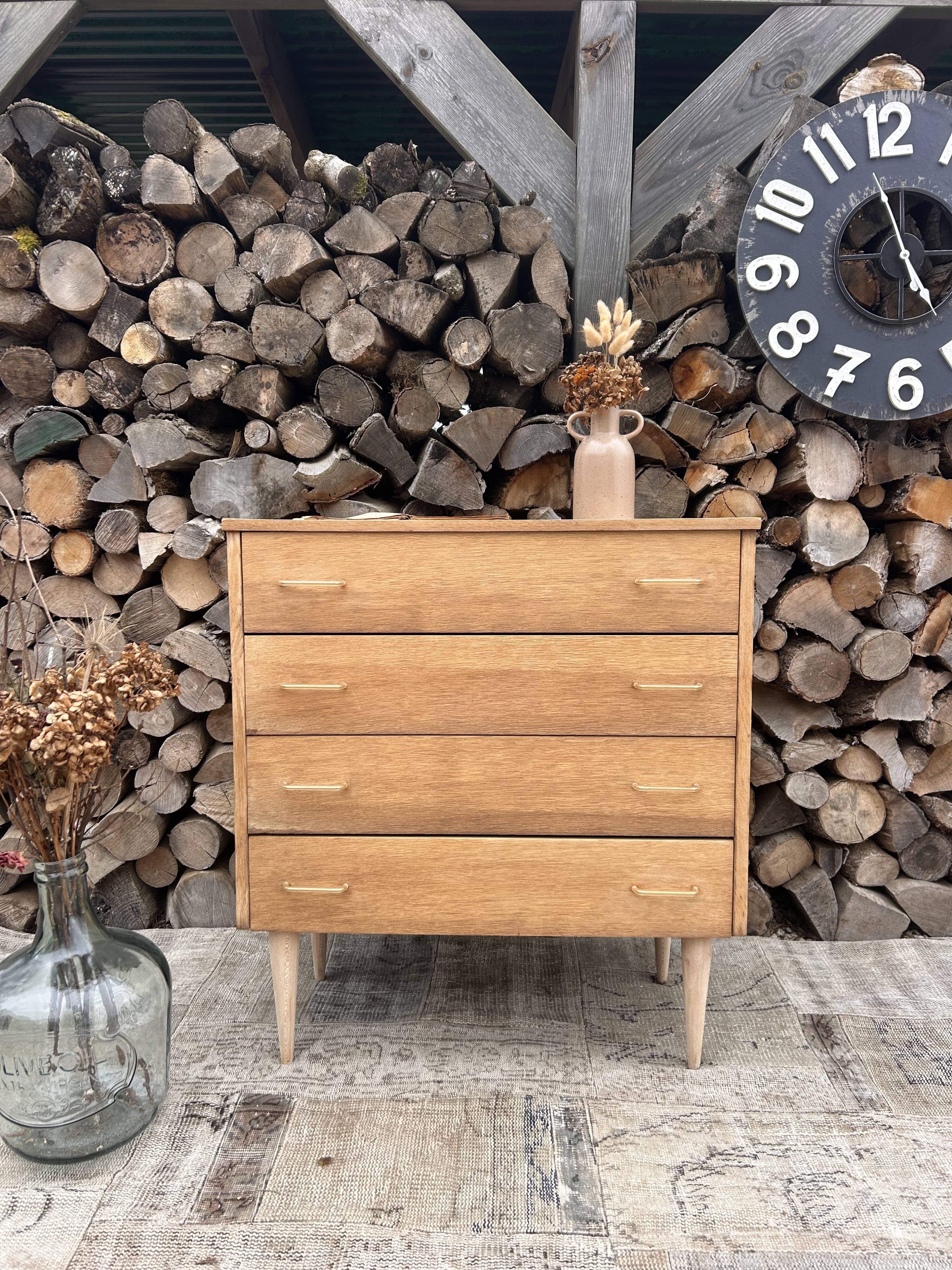 Renovated vintage antique chest of drawers